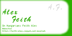 alex feith business card